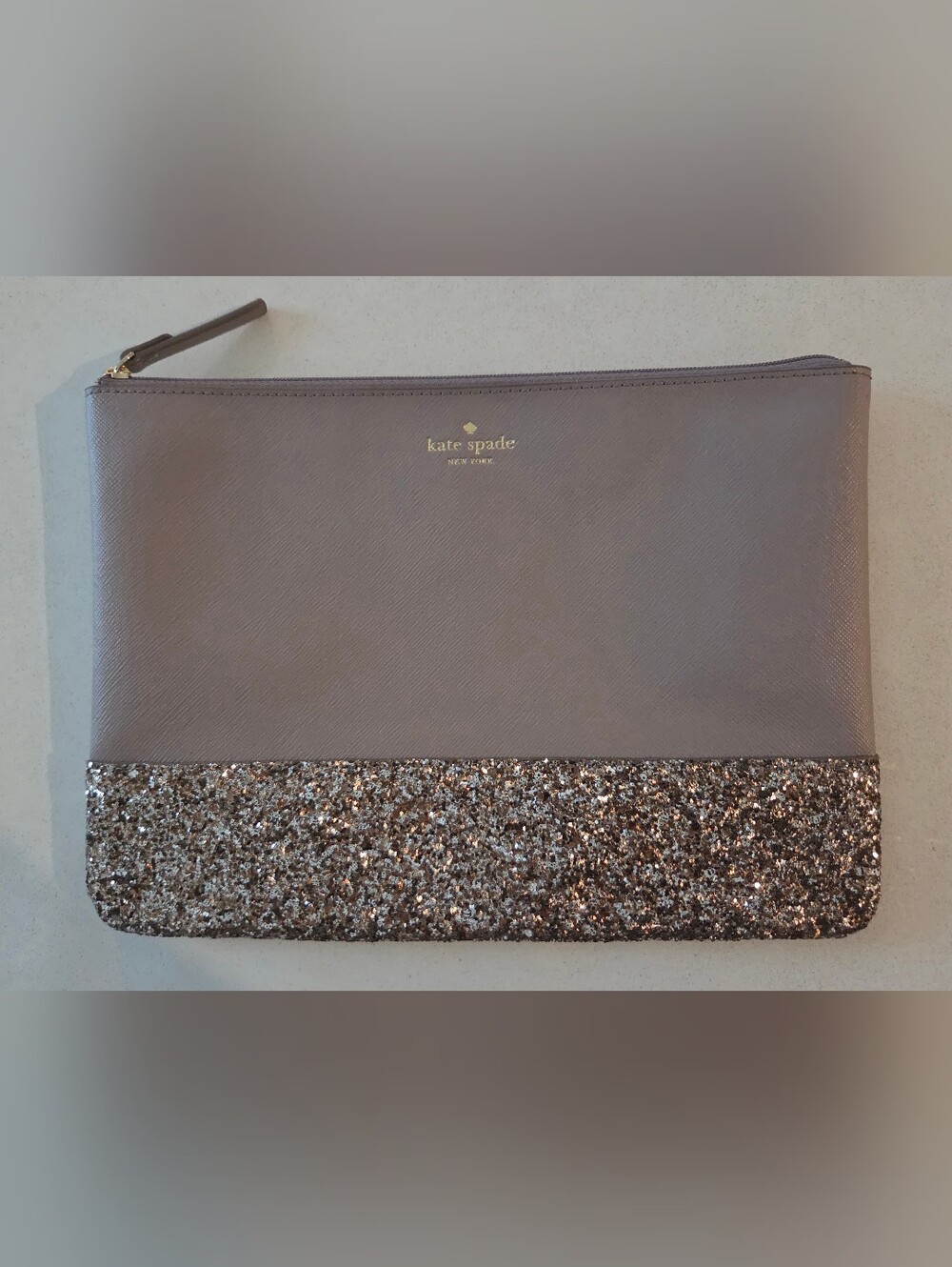 kate spade New York Greta Court Cityscape Gia Glitter Pouch Clutch Bag